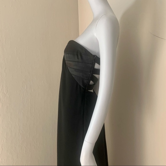 LA FEMME Black Strapless Formal Long Maxi Dress Black Tie Size 0 - Picture 11 of 15